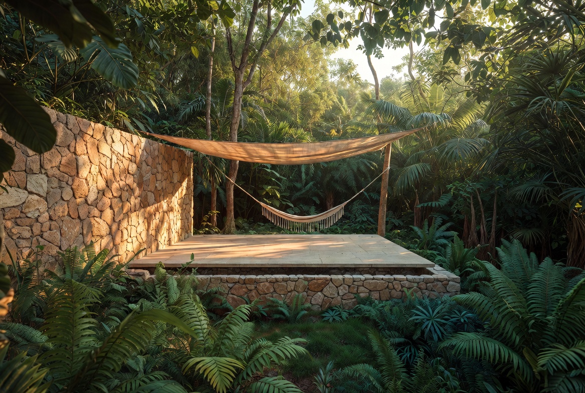 Canvas tent on Ashlar platform